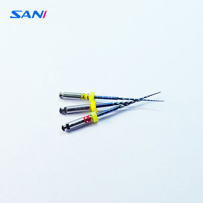 31mm Döner Diş Dosyaları, Mavi Nano Kaplama Niti Endodontik Dosyaları